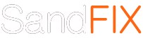 Logo sandfix blanco png